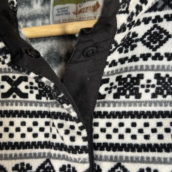 JACHS Cabin Fleece Women’s Large Black Mock Neck Pullover Fair Isle Cabincore - Picture 4 of 10